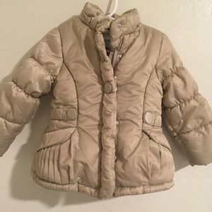 Girls Tan Puffy Jacket